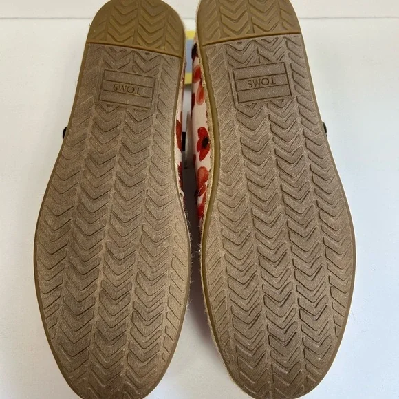 Toms NWT Deconstructed Alpargata Rope Poppy Watercolor Floral Loafer Flats / 7.5 - Picture 9 of 9